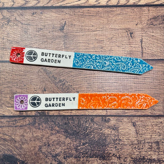 Garden Plant Markers Wildflowers Peace Love Butterflies