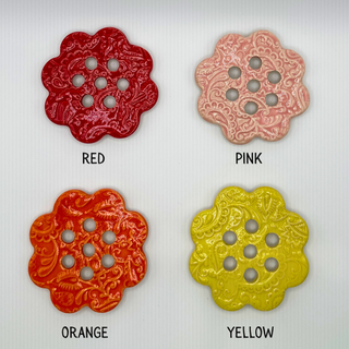 Stoneware Flower Frog for Small Mouth Mason Jar Assorted Colors