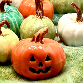Tiny Ceramic Pumpkins Handcrafted Handformed